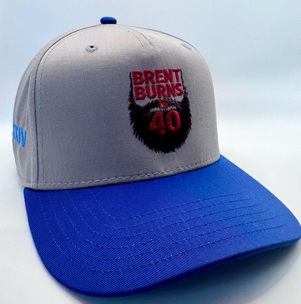 Embroidered Gray Blue 5-Panel Snapback — product image 2