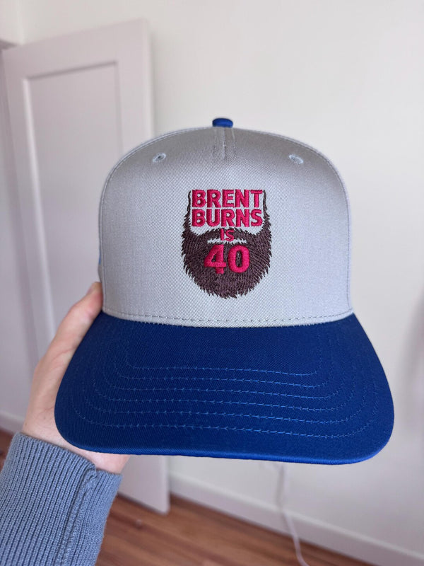 Embroidered Gray Blue 5-Panel Snapback — product image 4