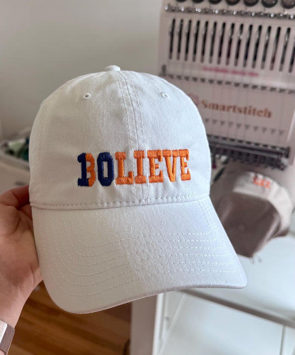 Embroidered White or Khaki Dad Hat — product image 5