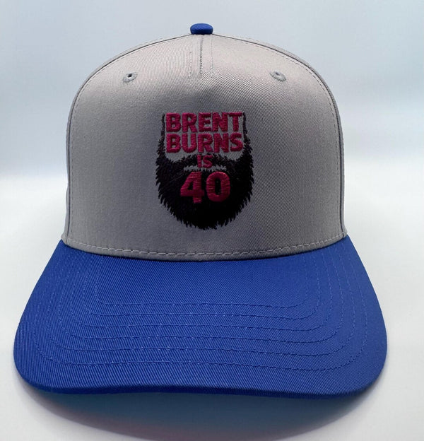 Embroidered Gray Blue 5-Panel Snapback — product image 1