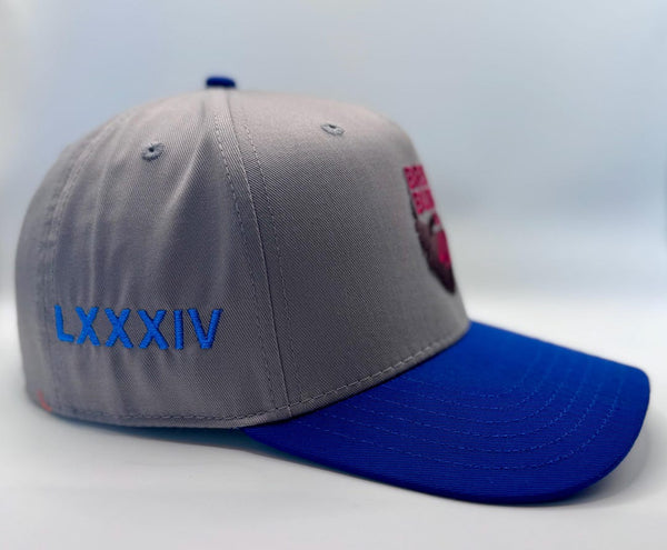 Embroidered Gray Blue 5-Panel Snapback — product image 5
