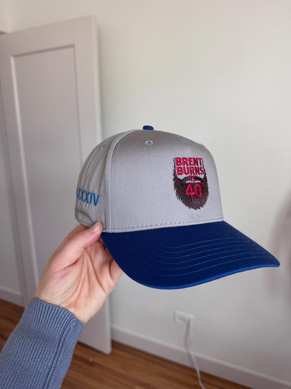 Embroidered Gray Blue 5-Panel Snapback — product image 6