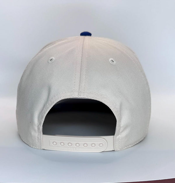 Embroidered Khaki Blue 5-Panel Snapback — product image 5