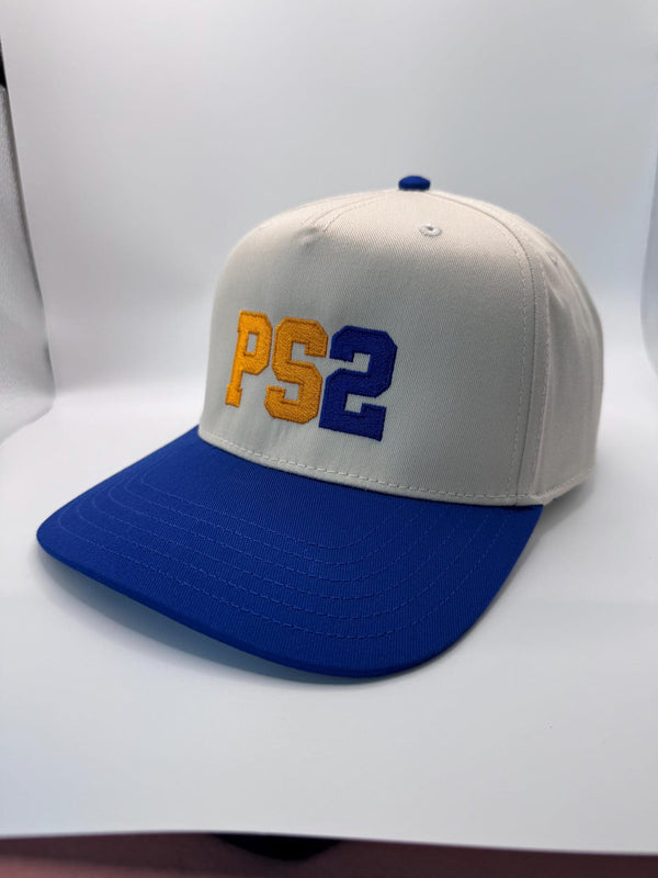 Embroidered Khaki Blue 5-Panel Snapback — product image 5