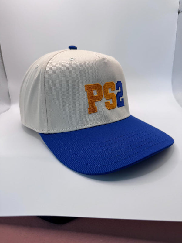 Embroidered Khaki Blue 5-Panel Snapback — product image 6