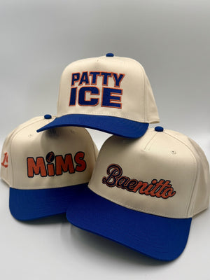 Baenitto with Patty Ice and Mims, Denver Football 5-Panel Snapbacks, embroidered by Threaded by Sal (photo 7 of 11)