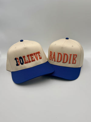 Mile High Baddie with BOLIEVE, Denver Football 5-Panel Snapbacks, embroidered by Threaded by Sal (photo 6 of 13)