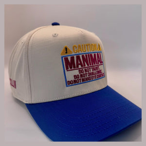 Caution Manimal, Colorado Hockey 5-Panel Snapback, front view, embroidered by Threaded by Sal (photo 1 of 3)