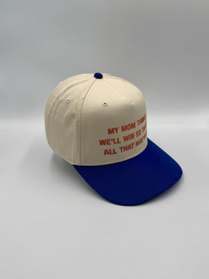 My Mom Thinks We’ll Win, Denver Football Snapback, embroidered by Threaded by Sal (photo 2 of 8)