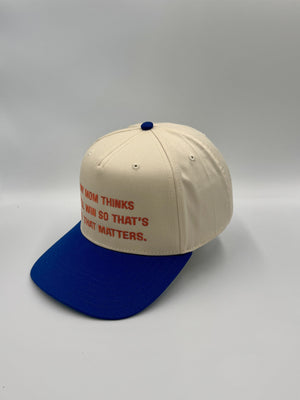 My Mom Thinks We’ll Win, Denver Football Snapback, embroidered by Threaded by Sal (photo 3 of 8)