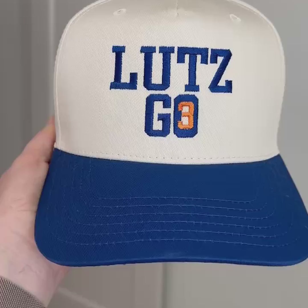 LUTZ GO, Denver Football 5-Panel Snapback, in hand from every side, Threaded by Sal
