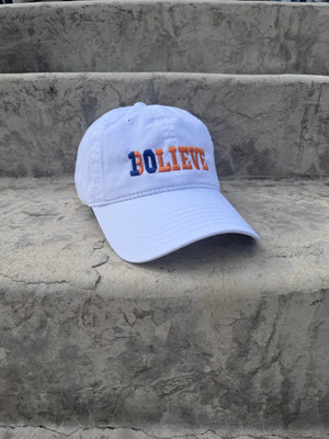 BOLIEVE, Denver Football Dad Hat in white, three-quarter view, embroidered by Threaded by Sal (photo 12 of 16)