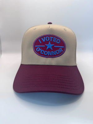 I Voted O’Connor, Colorado Hockey 5-Panel Snapback, front view, embroidered by Threaded by Sal (photo 5 of 6)
