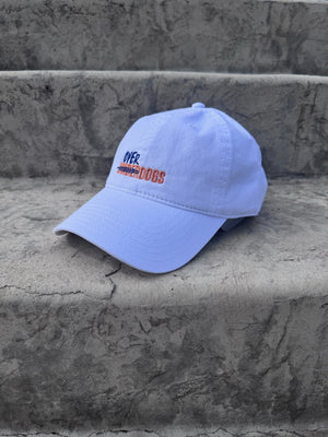 Overdogs, Denver Football Dad Hat in white, three-quarter view, embroidered by Threaded by Sal (photo 10 of 12)